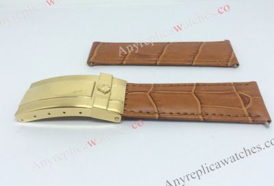 Daytona Rolex Leather Strap Replacement - Brown w/ Gold buckle